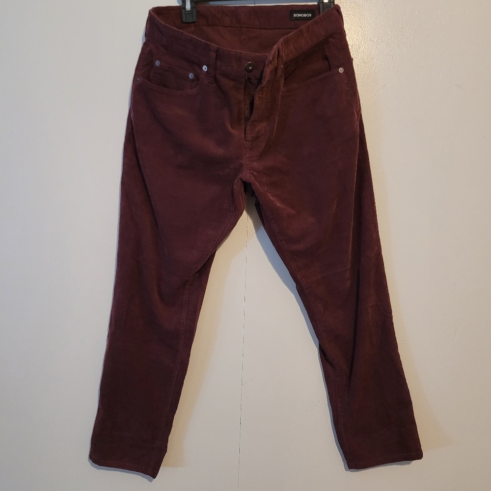 BONOBOS MAROON CORDS SIZE 30" x 28"